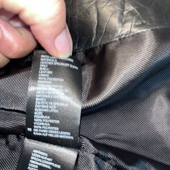 Alexander Wang x H&M Womens Jacket 2 Black Leather Moto Quilted - Picture 4 of 7